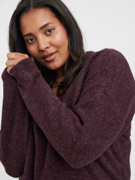 VMCREWLEFILE - Strikbluse med V-hals