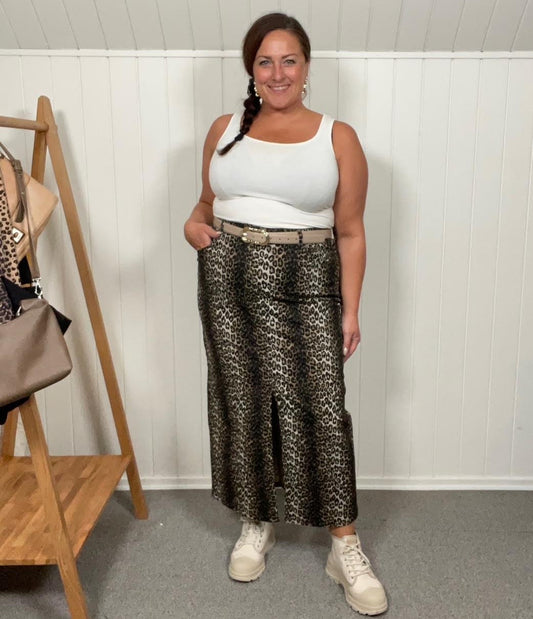 Madian lange skjørtbukser