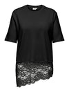 Carlise - T-shirt Med Blonde - Sort