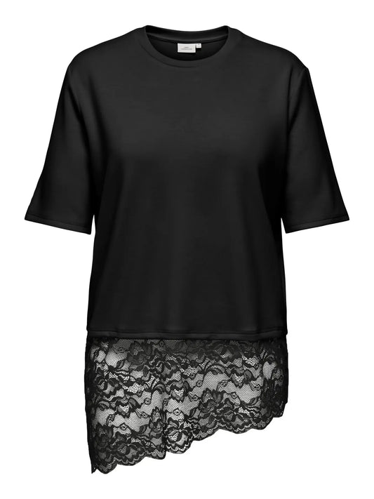 Carlise - T-shirt Med Blonde - Sort