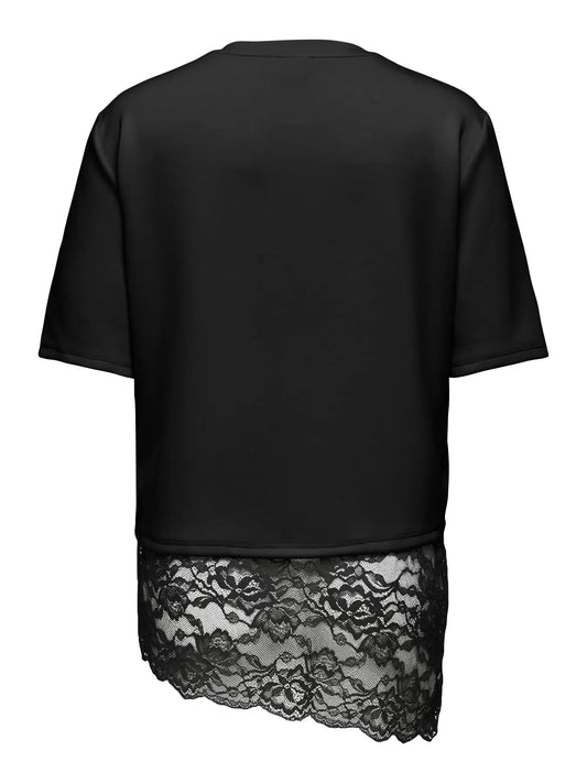 Carlise - T-shirt Med Blonde - Sort