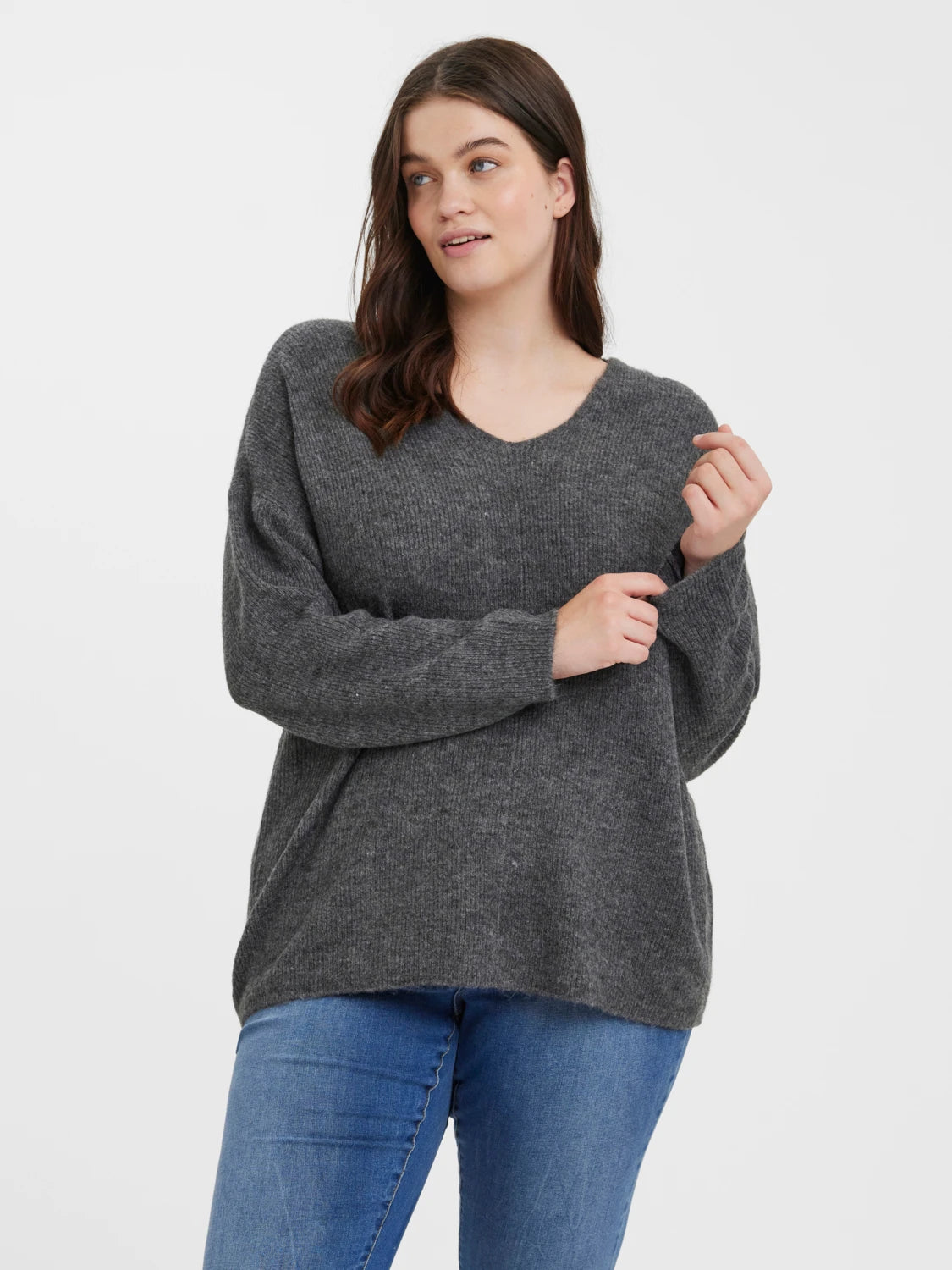 VMCREWLEFILE LS V-NECK BLOUSE NOOS CUR