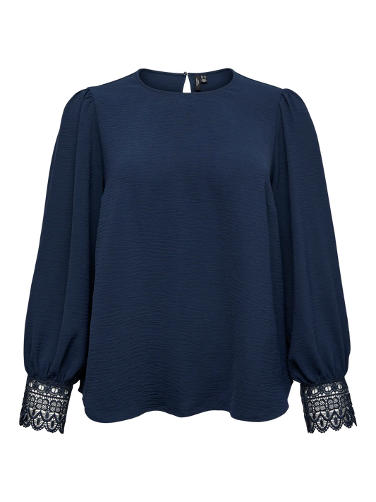 Calva Lace  - Bluse med blonde