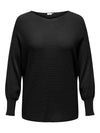 CARNEW ADALINE - Sort Strikbluse - NOOS
