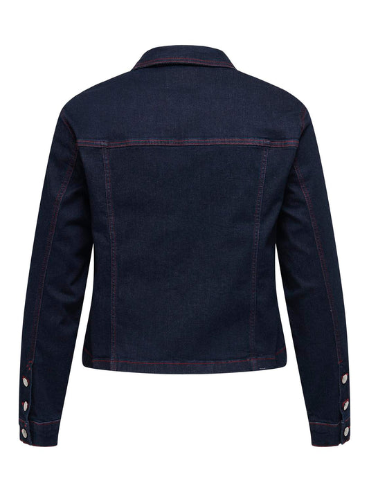 CarWilly Jakke - Denimjakke med rød søm