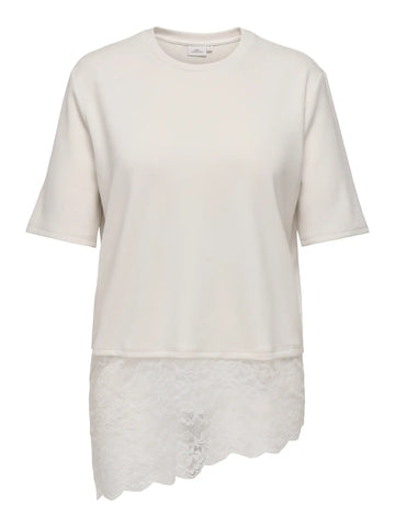 Carlise - T-shirt Med Blonde - Hvid