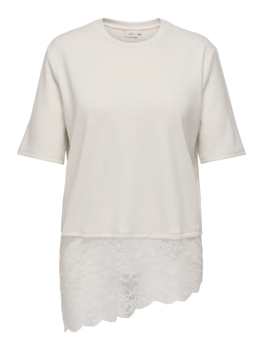 Carlise - T-shirt Med Blonde - Hvid