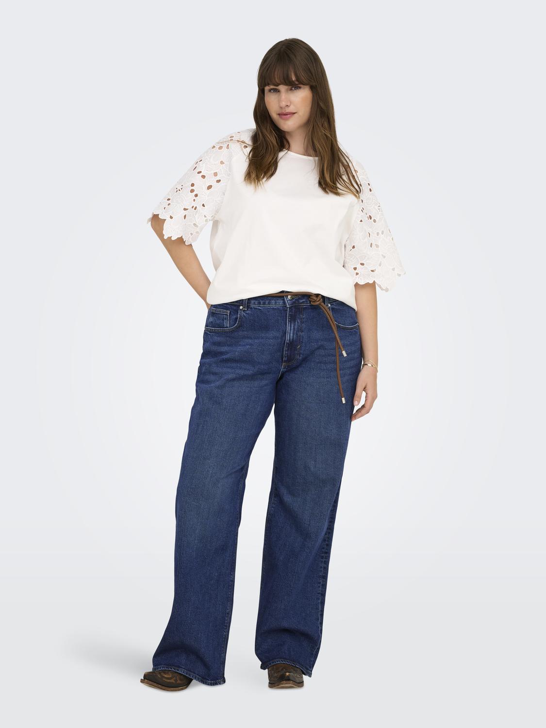 ONLY CARMAKOMA wide leg high waist broek ONLY CARMAKOMA wide leg high waist broek