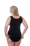 PlEssential Singlet - Sort Top Bomuld