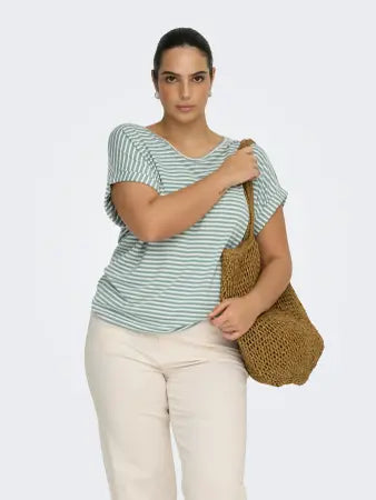 CARMOSTER - Stribet Bluse - NOOS