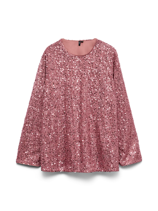 VMCNAJA - Paillet Bluse med Sløjfe