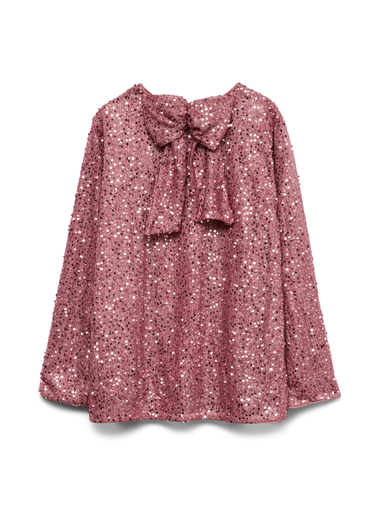 VMCNAJA - Paillet Bluse med Sløjfe