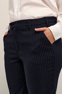 KcWinna Cropped HW Pinstripe Pants-Pluspige
