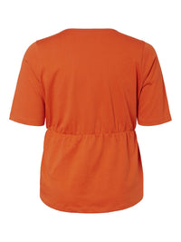 Orange bluse fra Junarose-Pluspige