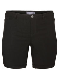 Klassiske sorte shorts med stræk fra Junarose.-Pluspige
