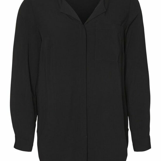 Sort skjorte med god længde fra Junarose!-Pluspige