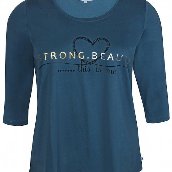 Bluse med print foran fra Zhenzi-Pluspige