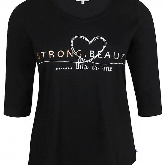 Bluse med print foran fra Zhenzi-Pluspige