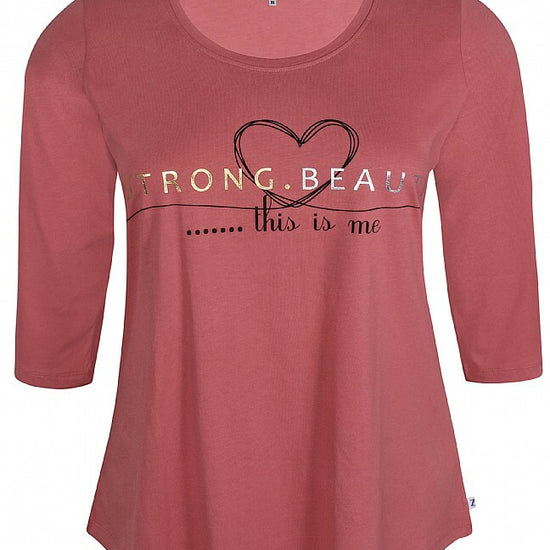 Bluse med print foran fra Zhenzi-Pluspige