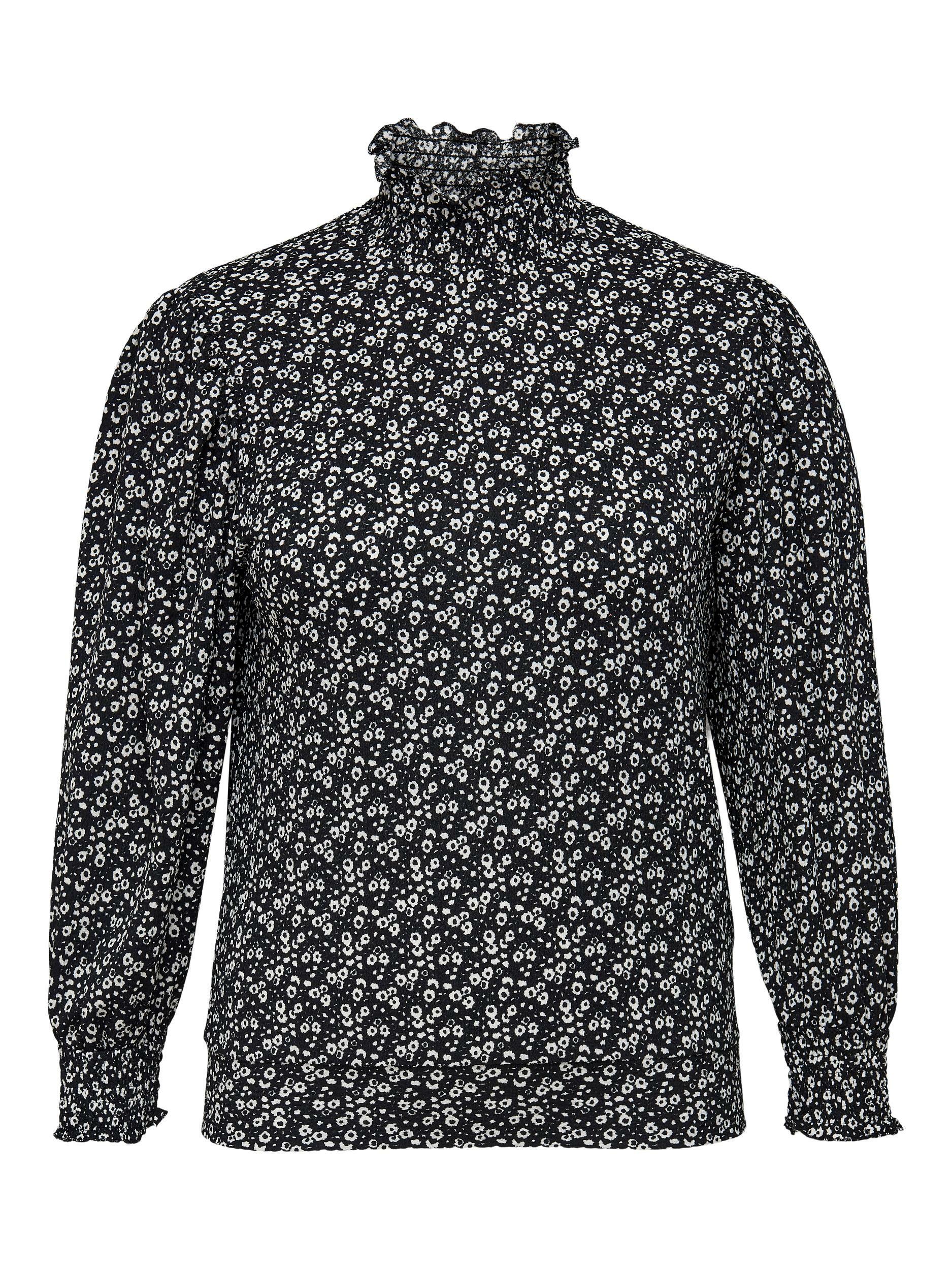 Sød bluse med høj hals fra Carmakoma-Pluspige