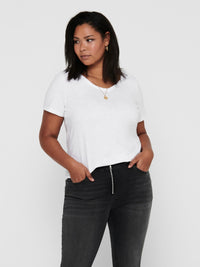 CarBonnie SS V-Neck Tee-Pluspige