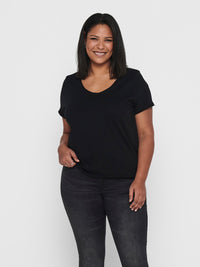 CarBonnie SS V-Neck Tee-Pluspige