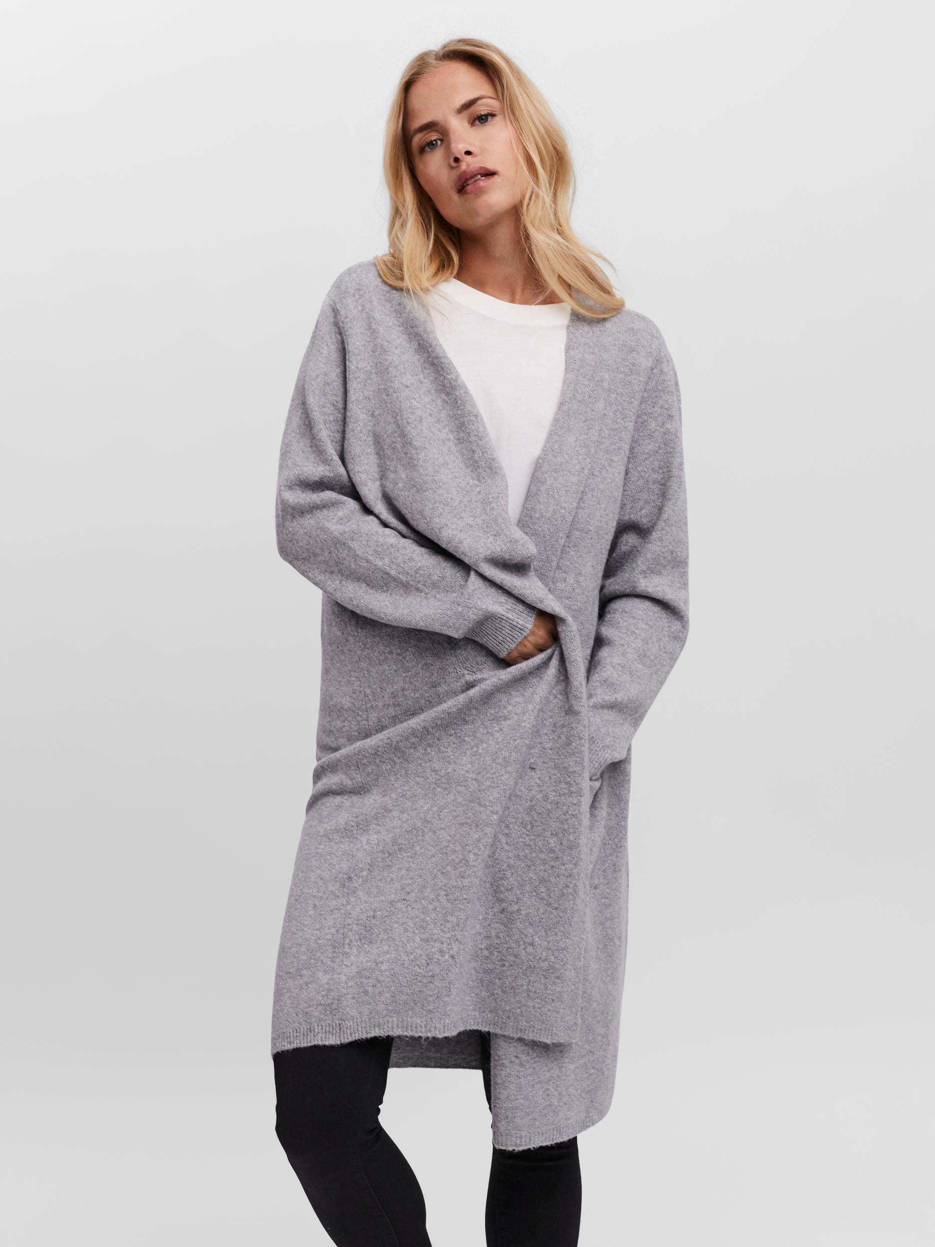 Lang cardigan fra Vero Moda Curve-Pluspige