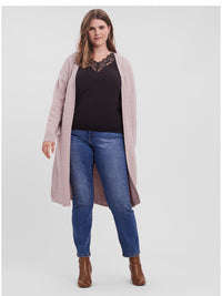 Lang cardigan fra Vero Moda Curve-Pluspige