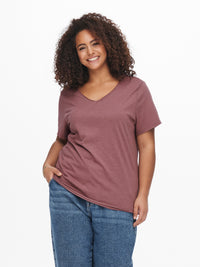 CarBonnie SS V-Neck Tee-Pluspige