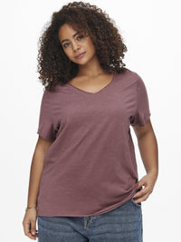 CarBonnie SS V-Neck Tee-Pluspige