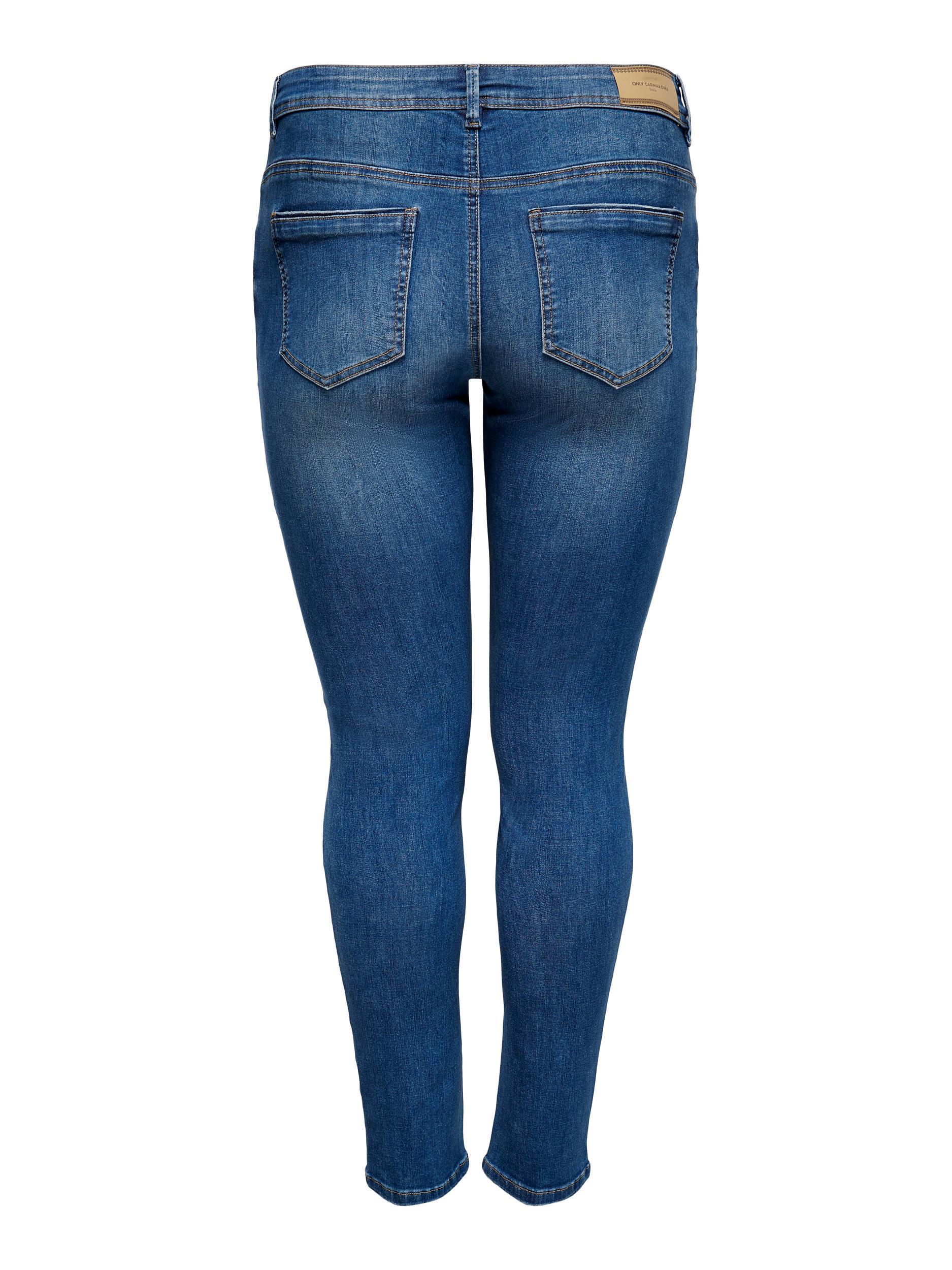 Jeans med sliddetaljer fra Carmakoma-Pluspige