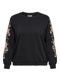 Sweatshirt med blomster-tryk fra Carmakoma-Pluspige