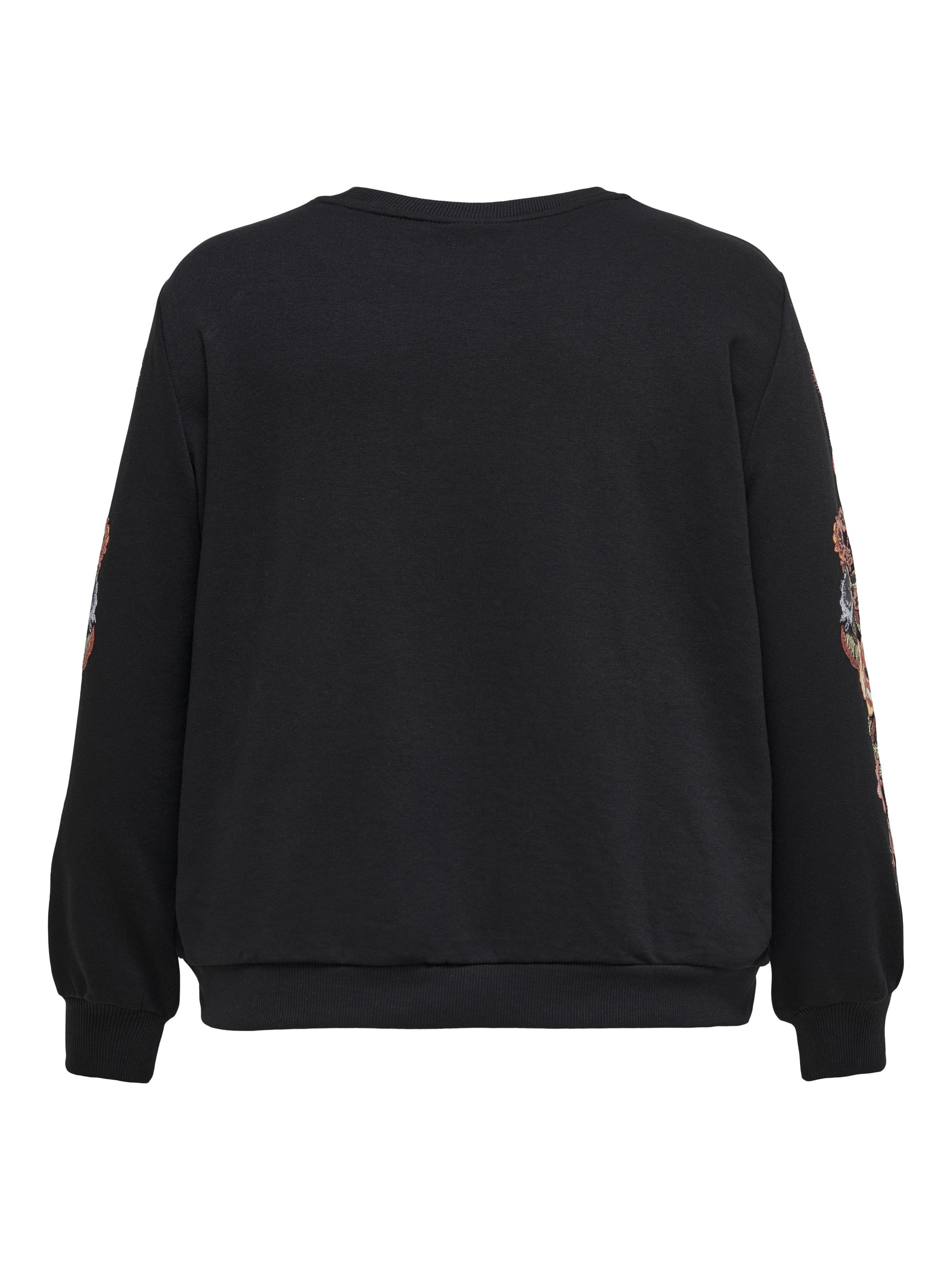 Sweatshirt med blomster-tryk fra Carmakoma-Pluspige