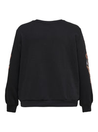 Sweatshirt med blomster-tryk fra Carmakoma-Pluspige