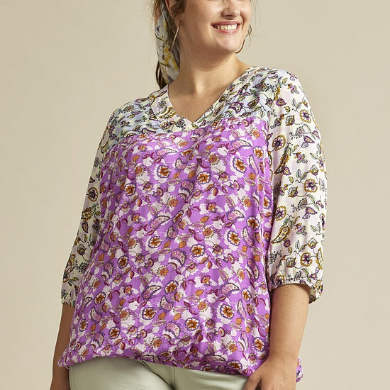Viscose-bluse i smukke farver fra Zhenzi-Pluspige