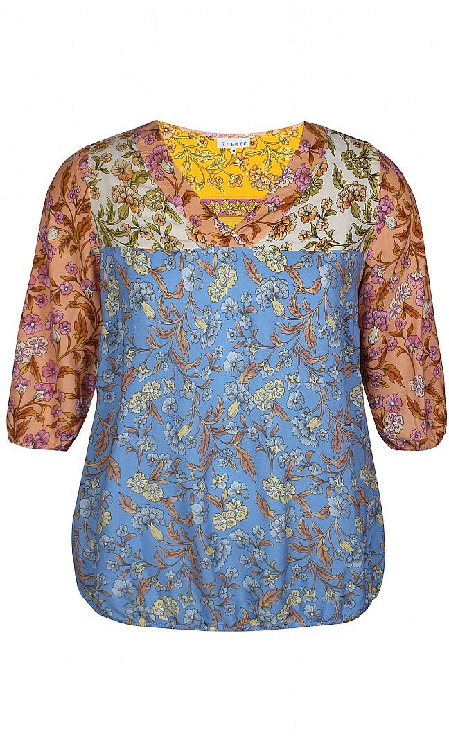 Viscose-bluse i smukke farver fra Zhenzi-Pluspige