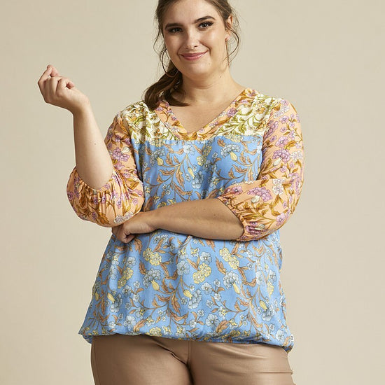 Viscose-bluse i smukke farver fra Zhenzi-Pluspige