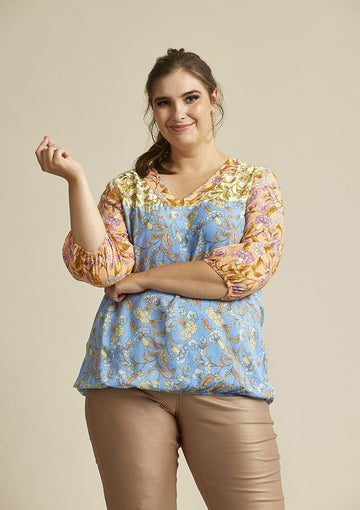 Viscose-bluse i smukke farver fra Zhenzi-Pluspige