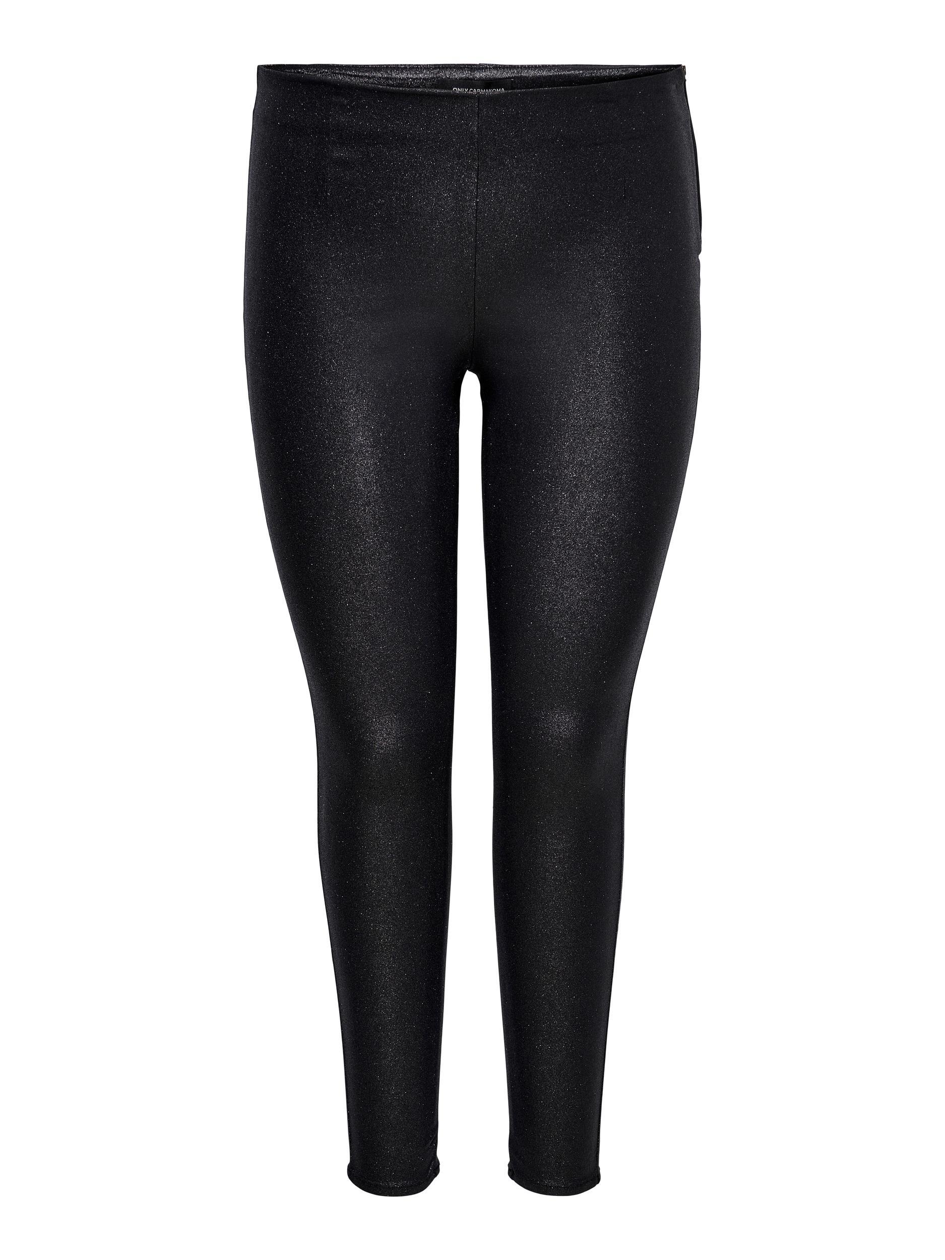 Coatede leggins med glitter fra Carmakoma-Pluspige