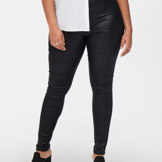 Coatede leggins med glitter fra Carmakoma-Pluspige