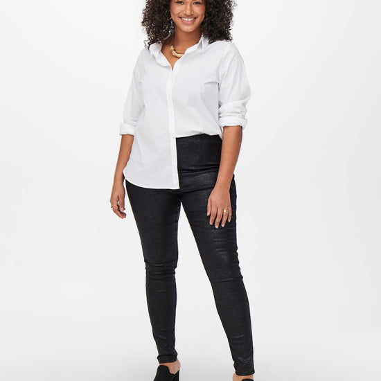 Coatede leggins med glitter fra Carmakoma-Pluspige