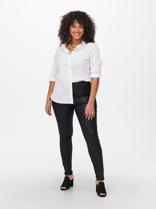 Coatede leggins med glitter fra Carmakoma-Pluspige