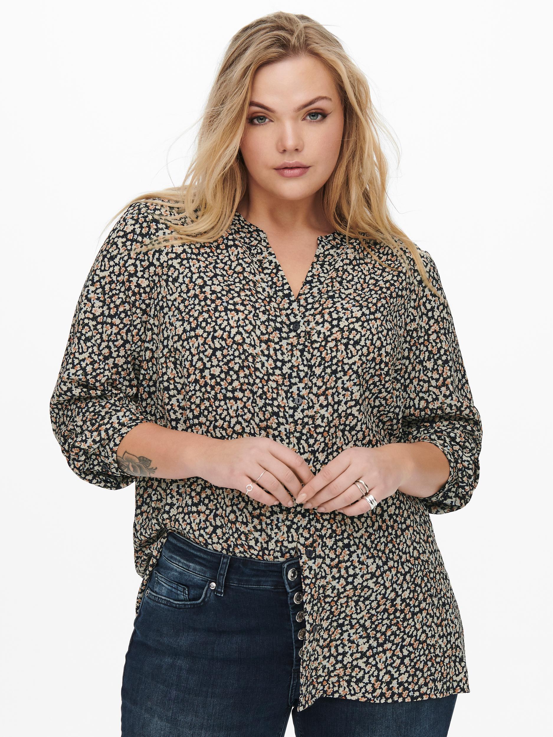 Skjorte med print fra Carmakoma-Pluspige