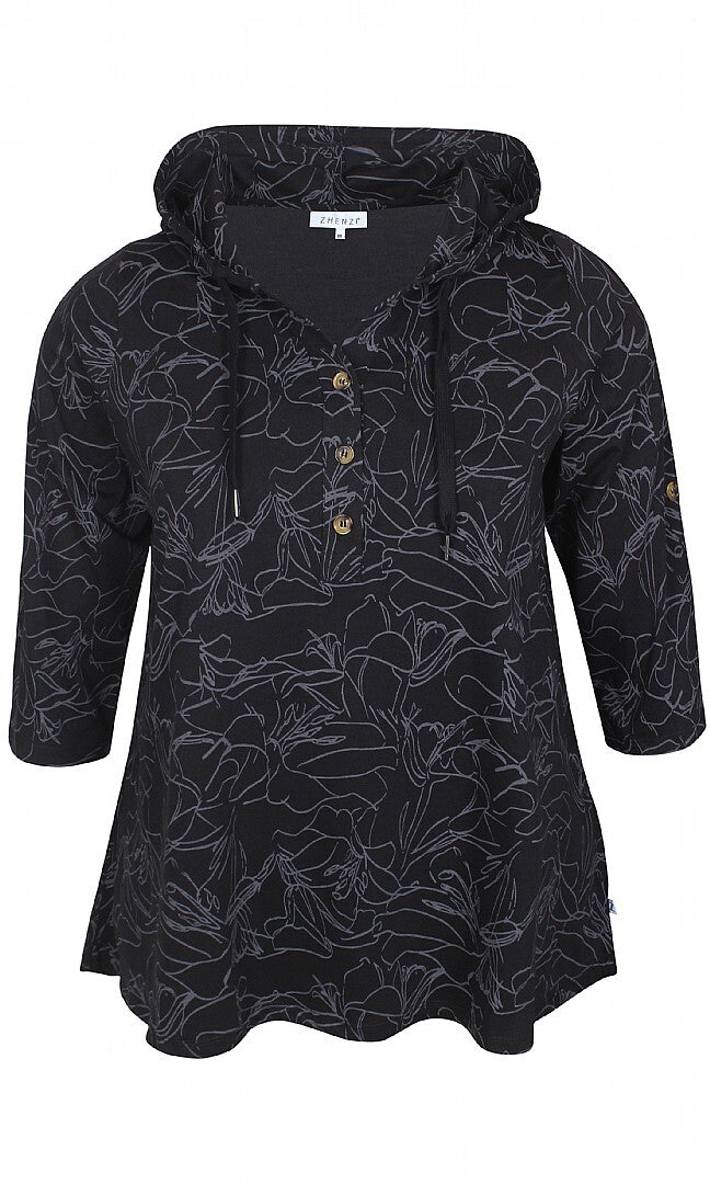 Hoodie bluse fra Zhenzi-Pluspige