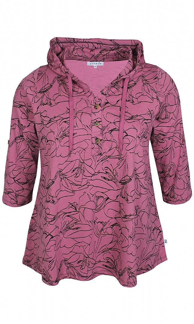 Hoodie bluse fra Zhenzi-Pluspige