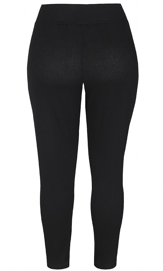 Bløde rib leggings-Pluspige