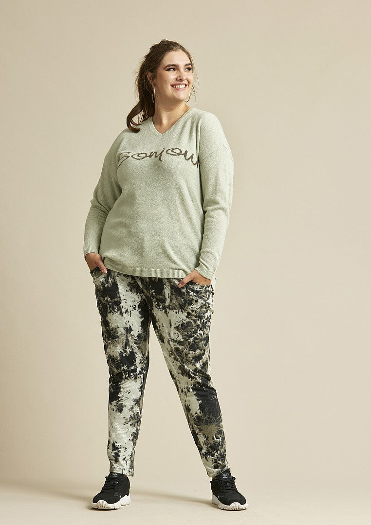 Pullover med print fra Zhenzi-Pluspige