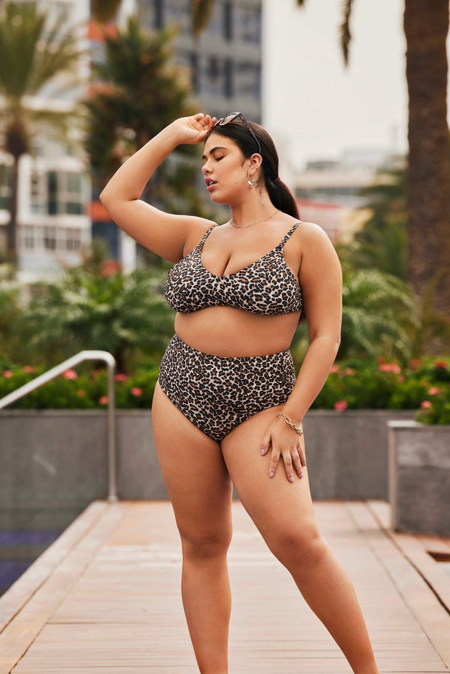 Sort plus size Bikini-trusse