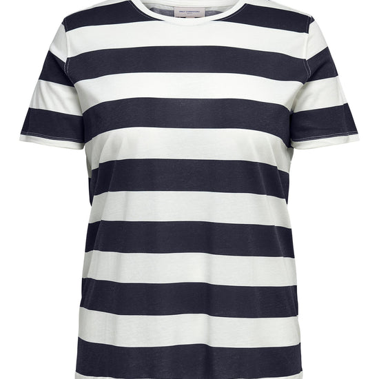 April stripe tee fra Carmakoma-Pluspige