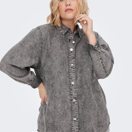 CarLea Black Denim Shirt-Pluspige